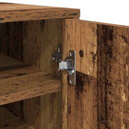 Berkfield Home Shoe Cabinet Artisan Oak 32x35x92 cm Engineered Wood in Brown - Size: 32 x 35 x 92 cm - thumbnail 9