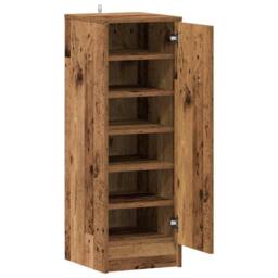 Berkfield Home Shoe Cabinet Artisan Oak 32x35x92 cm Engineered Wood in Brown - Size: 32 x 35 x 92 cm - thumbnail 8