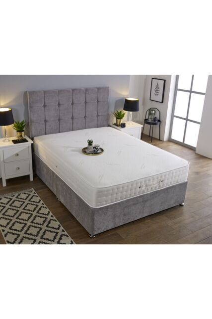 Starlight Beds Cashmere Memory Foam Pocket Spring Mattress in Beige - Size: Small Single - image 1