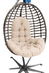 Living and Home Hanging Egg Chair Thick Cushion Swing Chair Pad in Camel - thumbnail 5