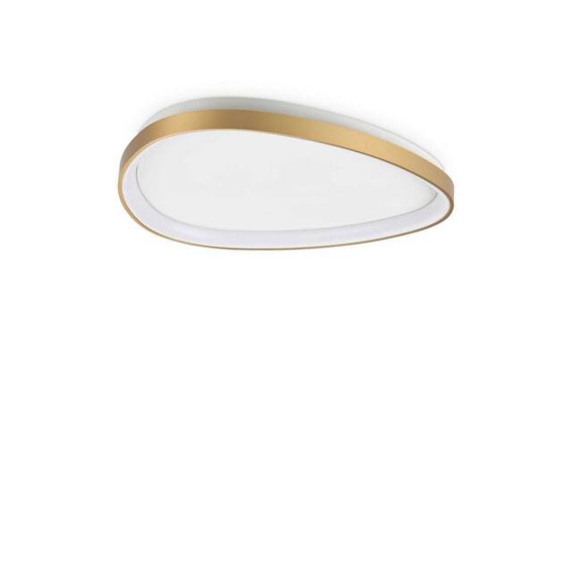 Netlighting Gemini 61cm ONOFF Integrated LED Semi Flush Light Brass 3850Lm 3000K in Gold