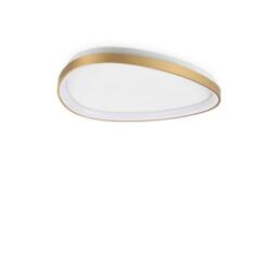 Netlighting Gemini 61cm ONOFF Integrated LED Semi Flush Light Brass 3850Lm 3000K in Gold