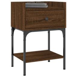 Berkfield Home Bedside Tables 2 pcs Brown Oak 40.5x31x60 cm Engineered Wood - thumbnail 3