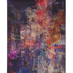 Wyld and Coco Multicolour Paisley Rug 140 x 200 cm Polyester Pile Rubber Backing - Size: 140 cm x 200 cm - thumbnail 2