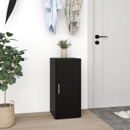 Berkfield Home Shoe Cabinets 2 pcs Black 32x35x70 cm Engineered Wood - Size: 32 x 35 x 70 cm - thumbnail 5
