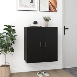 Berkfield Home Shoe Cabinets 2 pcs Black 32x35x70 cm Engineered Wood - Size: 32 x 35 x 70 cm - thumbnail 4