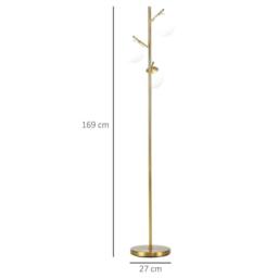 Wyld Haus Tasozi Gold Tone 3 Light Tree Floor Lamp with White Glass Globe Shades - thumbnail 4