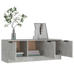 Berkfield Home TV Cabinet Concrete Grey 102x35x36.5 cm Engineered Wood - thumbnail 4