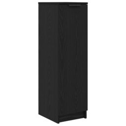 Berkfield Home Black Oak Shoe Cabinet - 29.5 x 35 x 100.5 cm - Made of Engineered Wood - thumbnail 2