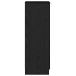 Berkfield Home Black Oak Shoe Cabinet - 29.5 x 35 x 100.5 cm - Made of Engineered Wood - thumbnail 8