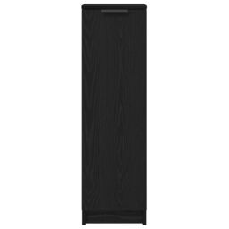 Berkfield Home Black Oak Shoe Cabinet - 29.5 x 35 x 100.5 cm - Made of Engineered Wood - thumbnail 7
