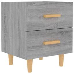 Berkfield Home Bed Cabinet Grey Sonoma 40x35x47.5 cm - thumbnail 1