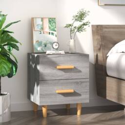 Berkfield Home Bed Cabinet Grey Sonoma 40x35x47.5 cm - thumbnail 2
