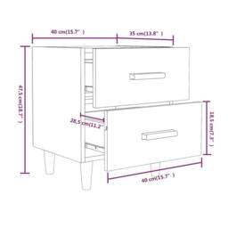 Berkfield Home Bed Cabinet Grey Sonoma 40x35x47.5 cm - thumbnail 7