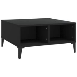 Berkfield Home Coffee Table Black 60x60x30 cm Engineered Wood - Size: 60 x 60 x 30 cm - thumbnail 2