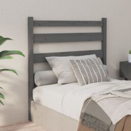 Berkfield Home Bed Headboard Grey 96x4x100 cm Solid Wood Pine - Size: 96 x 4 x 100 cm - thumbnail 1