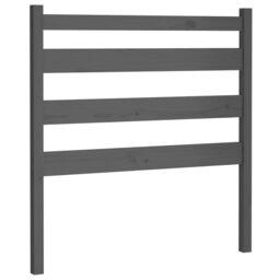 Berkfield Home Bed Headboard Grey 96x4x100 cm Solid Wood Pine - Size: 96 x 4 x 100 cm - thumbnail 2