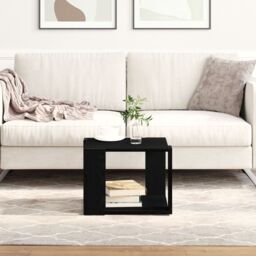 Berkfield Home Coffee Table Black oak 40x40x30 cm Engineered wood - Size: 40 x 40 x 30 cm