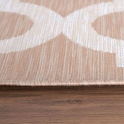 THE RUGS Outdoor Indoor Beige Ivory Geometric Trellis Rug Weather Resistant - Size: 120 cm x 170 cm - thumbnail 5