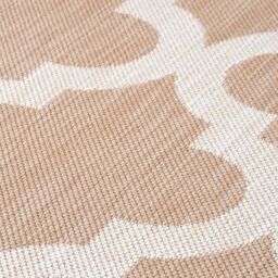 THE RUGS Outdoor Indoor Beige Ivory Geometric Trellis Rug Weather Resistant - Size: 120 cm x 170 cm - thumbnail 3