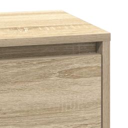 Berkfield Home Bedside Cabinet with LED Sonoma Oak 39x34, 5x65 cm Engineered Wood in Beige - thumbnail 9