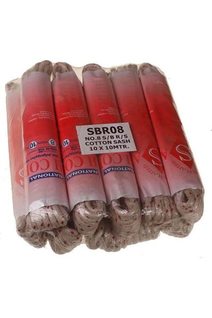 Universal Textiles Braided Polished Red Spot Sash Cord No 8. 6mm x 10m - image 1