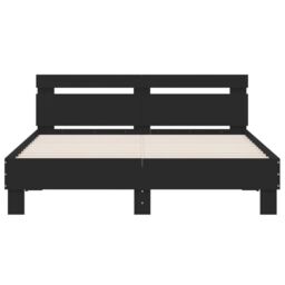 Berkfield Home Bed Frame without Mattress Black 140x190 cm - thumbnail 5