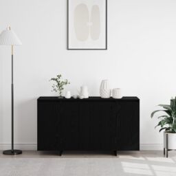 Berkfield Home Black Oak Sideboard Black oak Wood veneer 135 x 41 x 75 cm - thumbnail 4