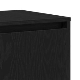 Berkfield Home Black Oak Sideboard Black oak Wood veneer 135 x 41 x 75 cm - thumbnail 9