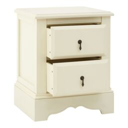 Orsina Stylish 2 Drawers Chest, Modern Chest Of Drawers For Livingroom, Sleek Minimalist Storage Chest For Lounge in Cream - thumbnail 5