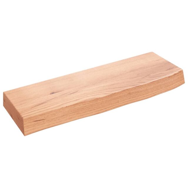 Berkfield Home Wall Shelf Light Brown 60x20x6 cm Treated Solid Wood Oak - Size: 60 x 20 x 6 cm - image 1