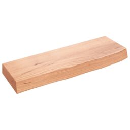 Berkfield Home Wall Shelf Light Brown 60x20x6 cm Treated Solid Wood Oak - Size: 60 x 20 x 6 cm - thumbnail 1