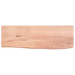 Berkfield Home Wall Shelf Light Brown 60x20x6 cm Treated Solid Wood Oak - Size: 60 x 20 x 6 cm - thumbnail 2