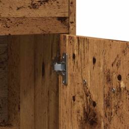 Berkfield Home Bathroom Cabinet Old Wood 60x33x80 cm Engineered Wood in Brown - Size: 60 x 33 x 80 cm - thumbnail 9
