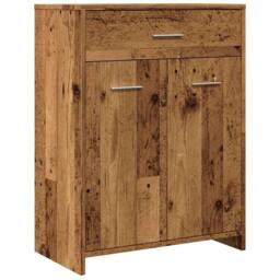 Berkfield Home Bathroom Cabinet Old Wood 60x33x80 cm Engineered Wood in Brown - Size: 60 x 33 x 80 cm - thumbnail 1