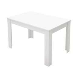 Living and Home Rectangular Wooden Dining Table in White - thumbnail 5
