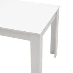Living and Home Rectangular Wooden Dining Table in White - thumbnail 8