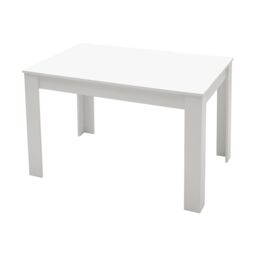 Living and Home Rectangular Wooden Dining Table in White - thumbnail 4