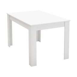 Living and Home Rectangular Wooden Dining Table in White - thumbnail 6