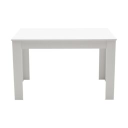 Living and Home Rectangular Wooden Dining Table in White - thumbnail 3