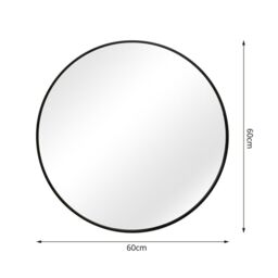 Home Garden Direct Pandora - Round Wall Mirror - 60x60 cm in Black - thumbnail 3