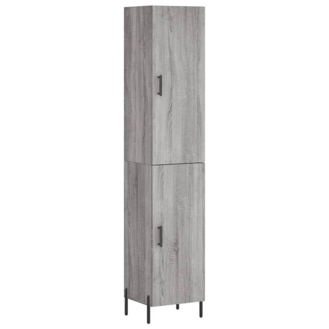 Berkfield Home Highboard Grey Sonoma 34.5x34x180 cm Engineered Wood - image 1