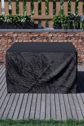 Home Discount Garden Vida Outdoor Patio Furniture Cover UKFR Fabric 123 x 120 x 76cm in Black - Size: 123 x 120 x 76 cm - thumbnail 3