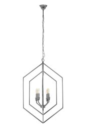 Orsina Venice Hexagonal Chandelier in Silver - thumbnail 3