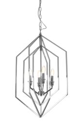 Orsina Venice Hexagonal Chandelier in Silver - thumbnail 4