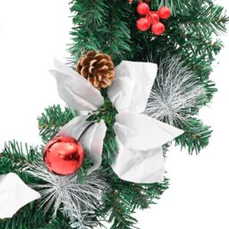 Berkfield Home Christmas Wreath with LED Lights Green 60 cm PVC - thumbnail 5