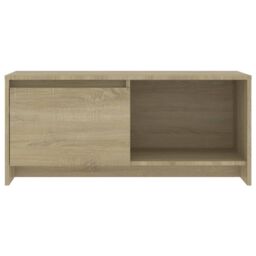 Berkfield Home TV Cabinet Sonoma Oak 90x35x40 cm Engineered Wood in Beige - Size: 90 x 35 x 40 cm - thumbnail 5