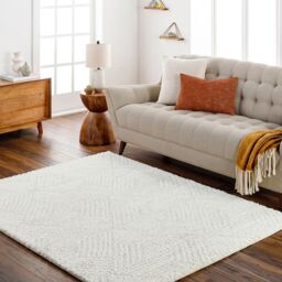 Livabliss Cloudy Shag-Geometric Grey Beige Soft Plush Pile Living Bedroom Rug - Size: 120 cm x 170 cm - thumbnail 7