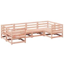 Berkfield Home 6 Piece Garden Sofa Set Solid Wood¬†Douglas Fir in Brown - thumbnail 2