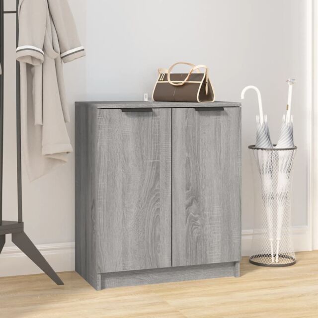 Berkfield Home Shoe Cabinet Grey Sonoma 59x35x70 cm Engineered Wood - Size: 59 x 35 x 70 cm - image 1